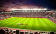 Anfield Stadium at night