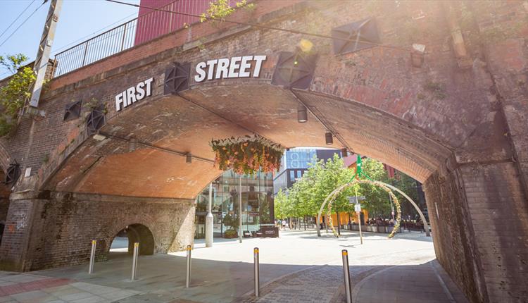 Viaduct entrance to First Street, Manchester