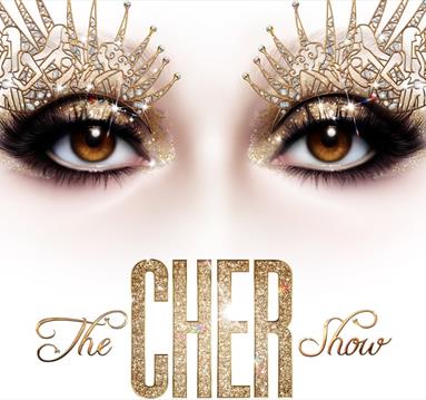 White poster: The Cher Show with big eyes