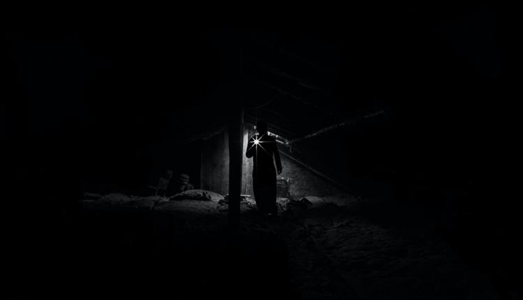 Low Angle View of Man Standing at Night