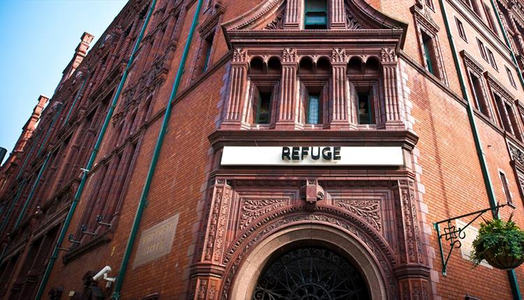 Front of The Refuge building, Manchester