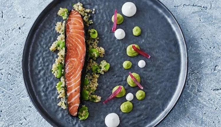 Salmon on a plate