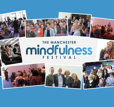 Blue poster: The Manchester Mindfulness Festival