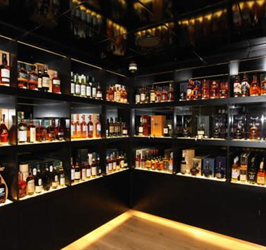 Inside The Whisky Shop.