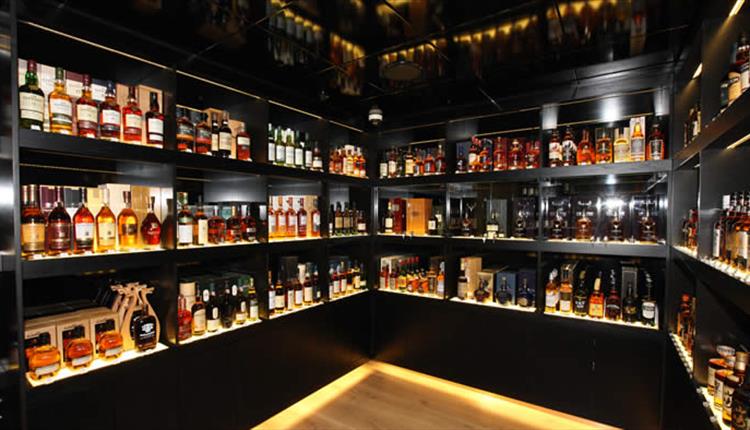 Inside The Whisky Shop.