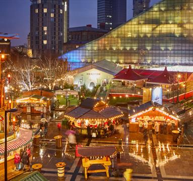 Manchester Christmas Markets in Cathedral Gardens. Credit to Manchester City Council.