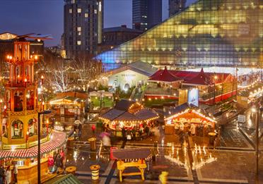 Manchester Christmas Markets in Cathedral Gardens. Credit to Manchester City Council.