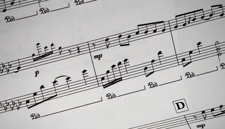 Music Sheet Showing Musical Notes
