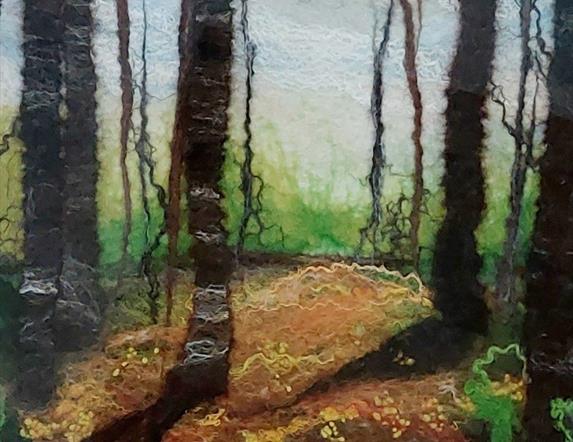 felt image of an Autumn Forest