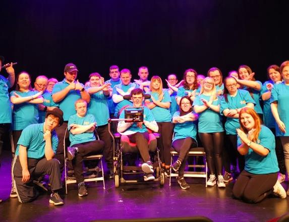 Image of the Superstars Drama group on stage