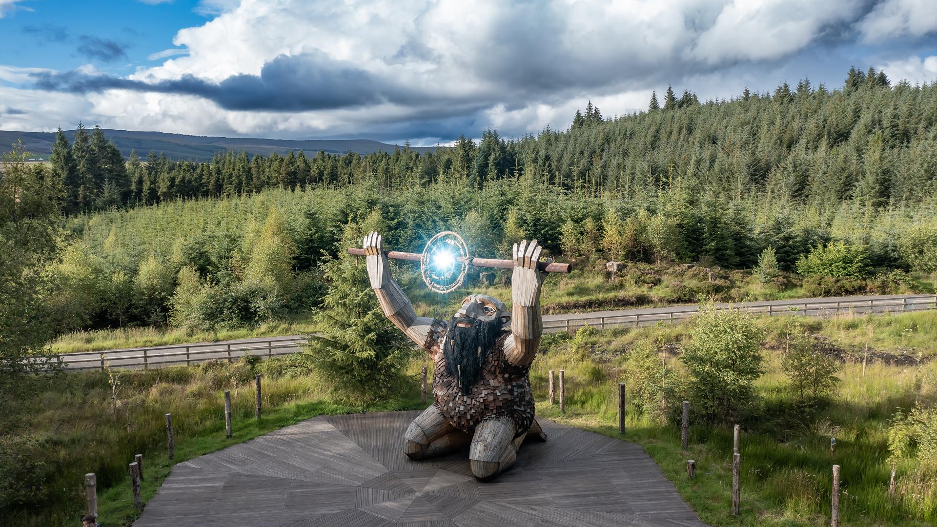 Image of Ceoldán, the Giant of the Sperrins in Davagh forest.