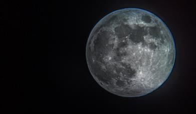Close up image of the moon