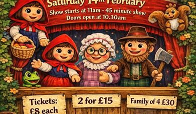 Little Red Riding Hood puppet show, 14th of February at Pomeroy Forest Park