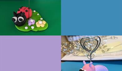 Ladybird and Snail Clay photo holder