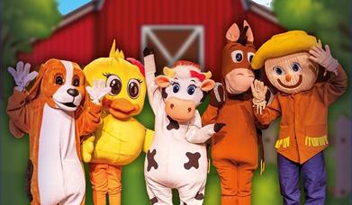 Life size farm characters in costume
