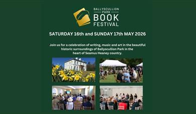 Ballyscullion Park Book festival flyer - 16th-17th May 2026