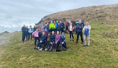 Image of a group of people at the top of Carntogher mountain