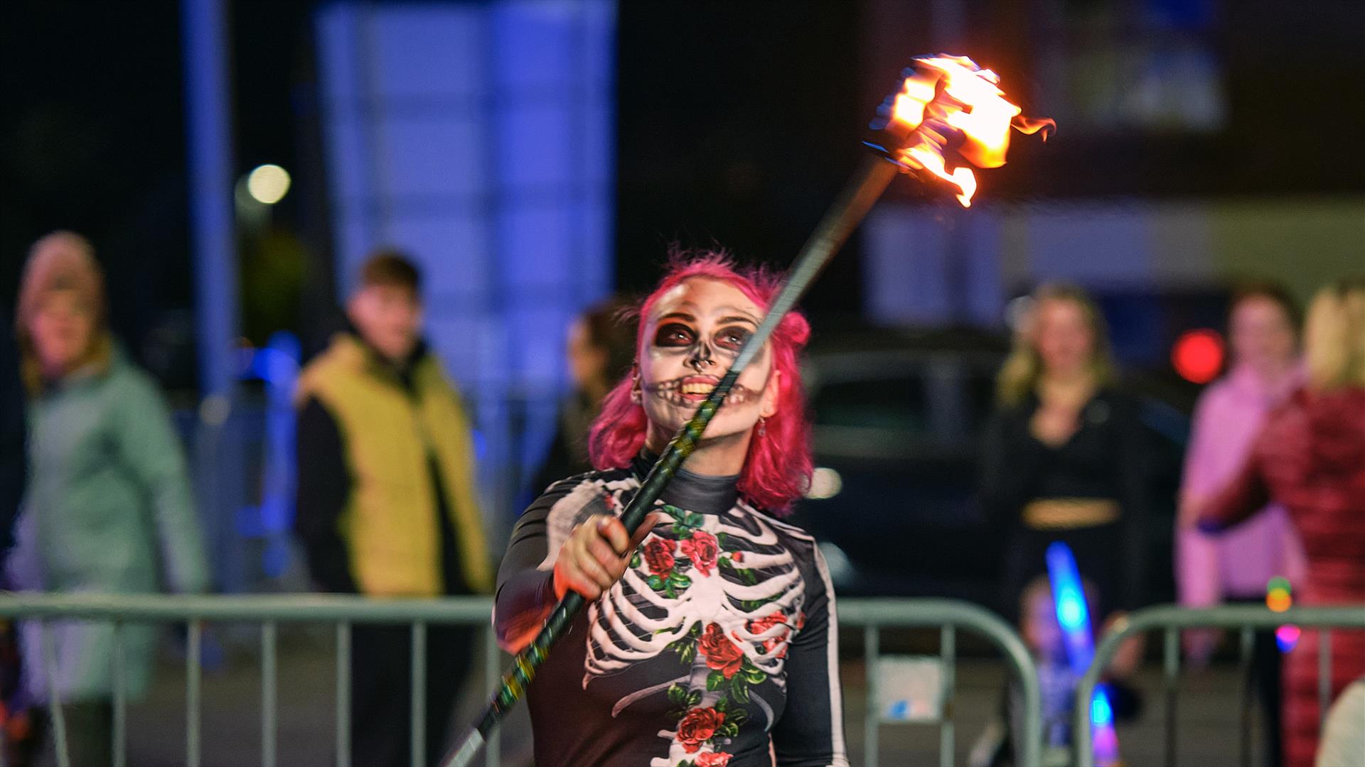 Fire performer at Maghera Halloween