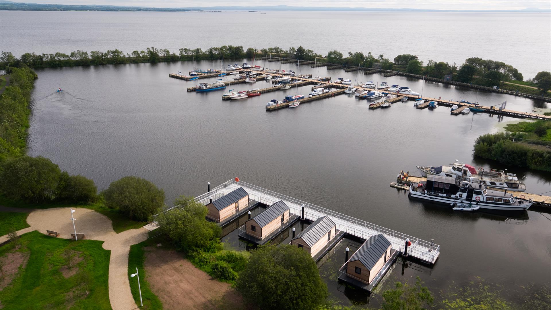 Ariel view of Ballyronan marina