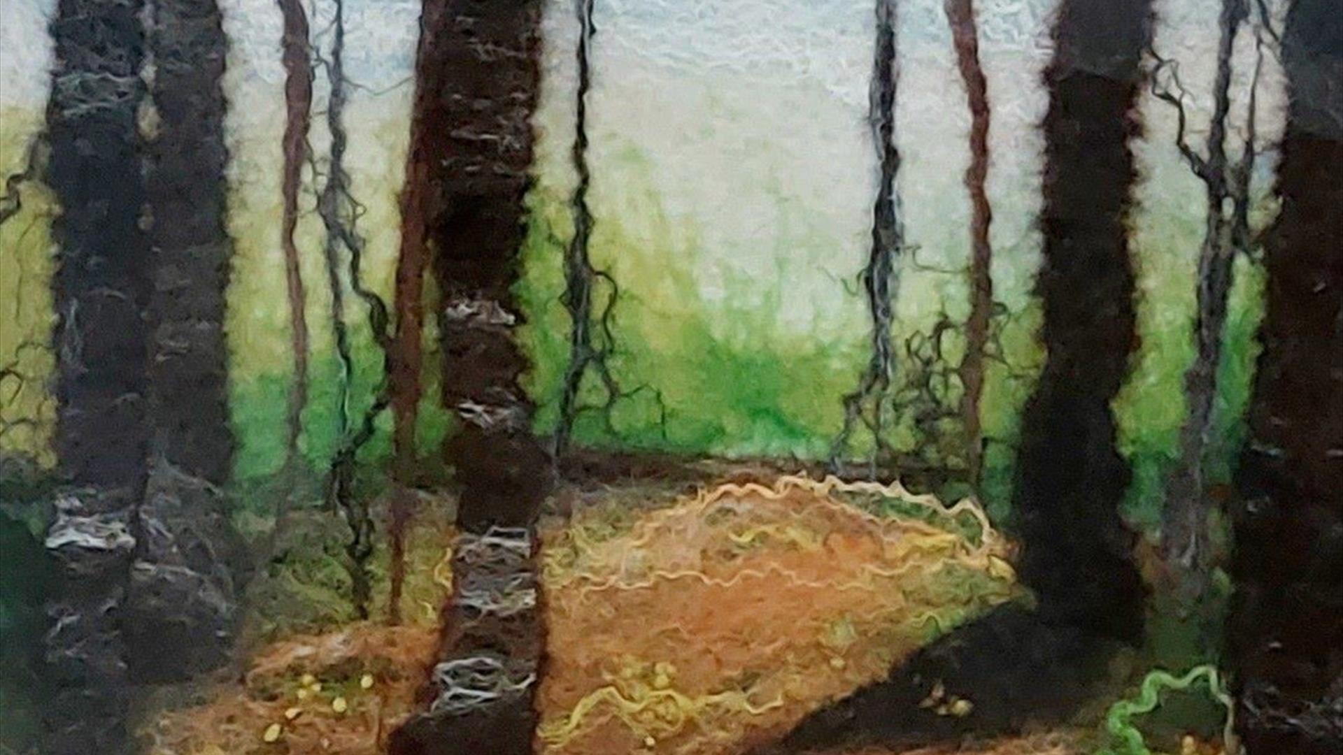 felt image of an Autumn Forest