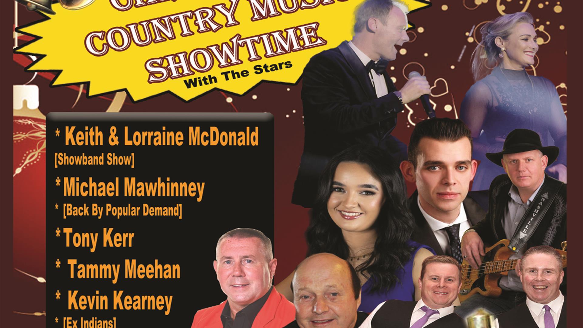 Image of all the stars of the Christmas Country Showtime