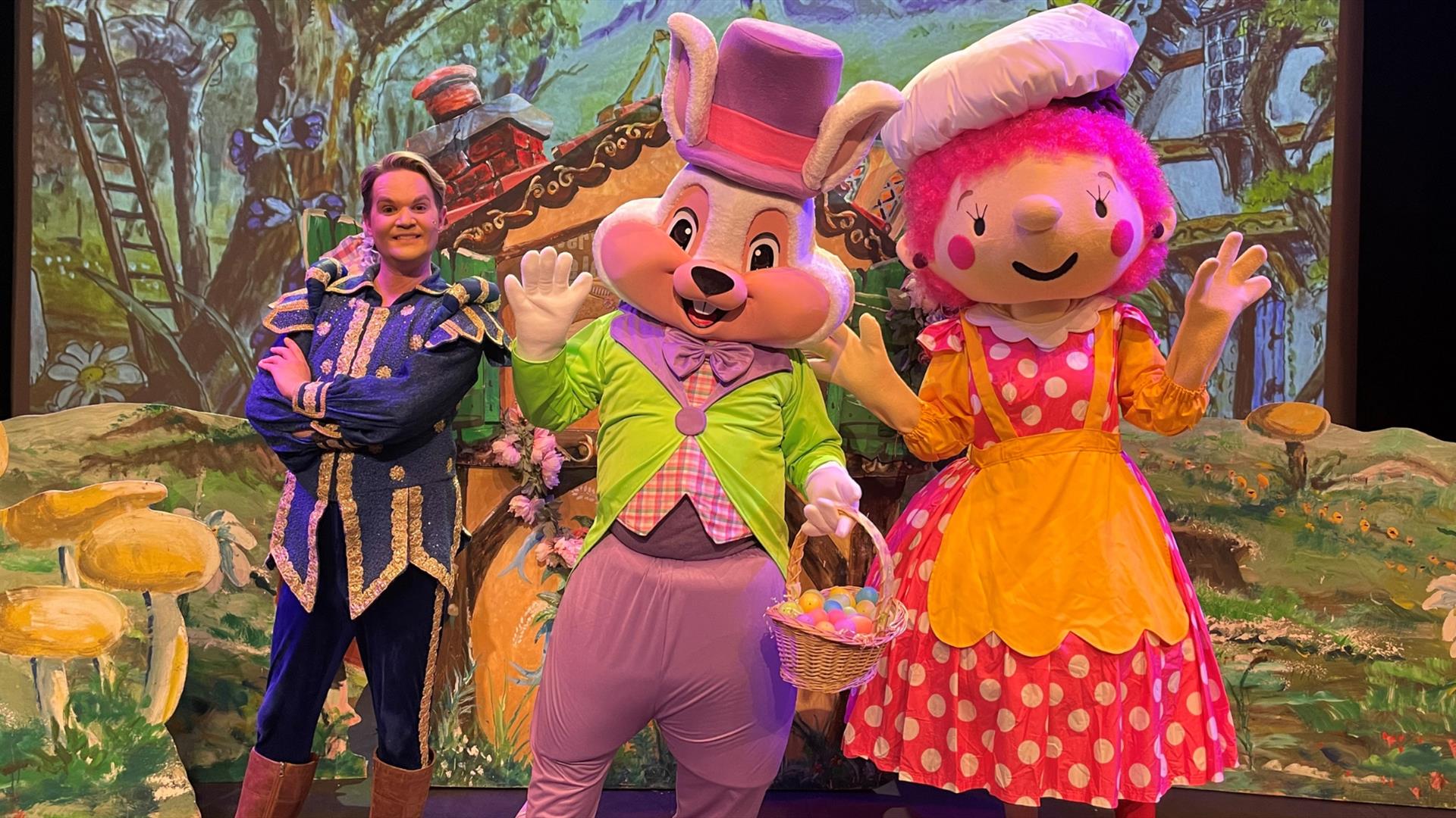 Mr Hullabaloo and Easter friends at the Spring into Spring  show