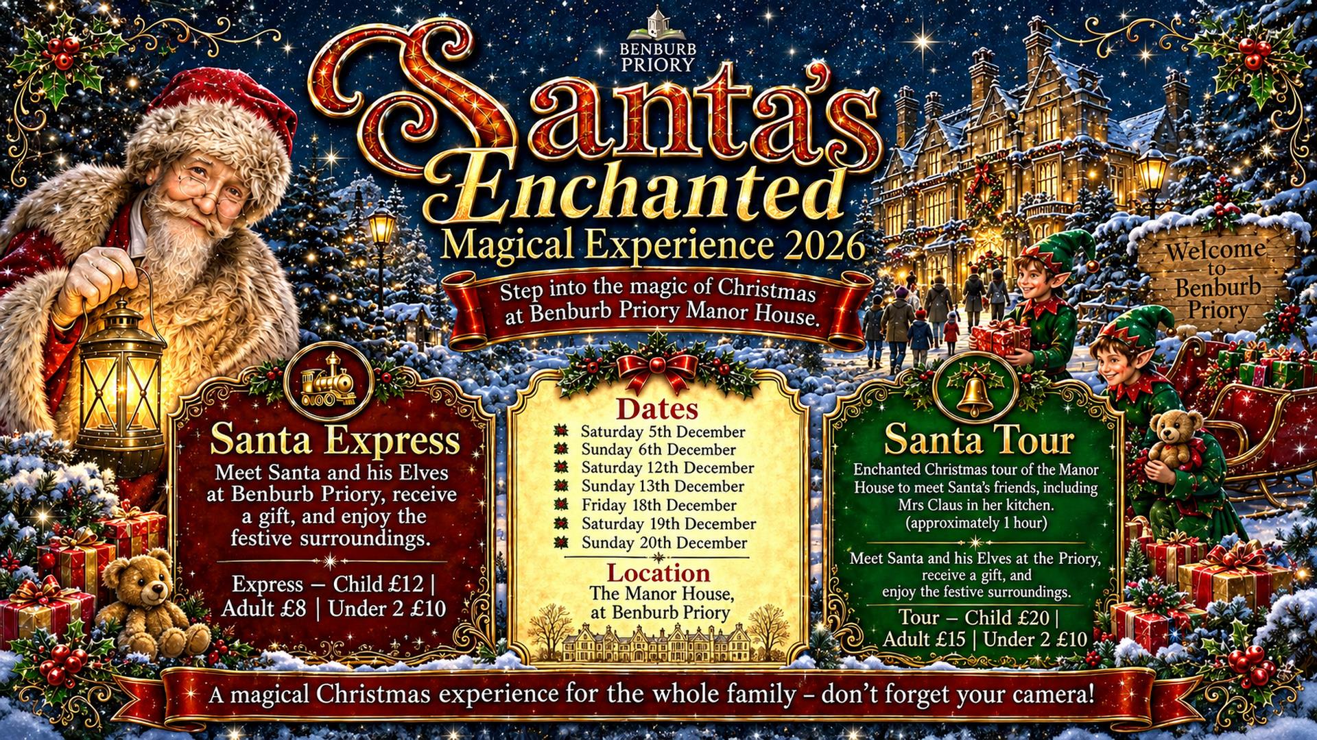 Santa's Enchanted Magical Experience 2026 at Benburb Priory