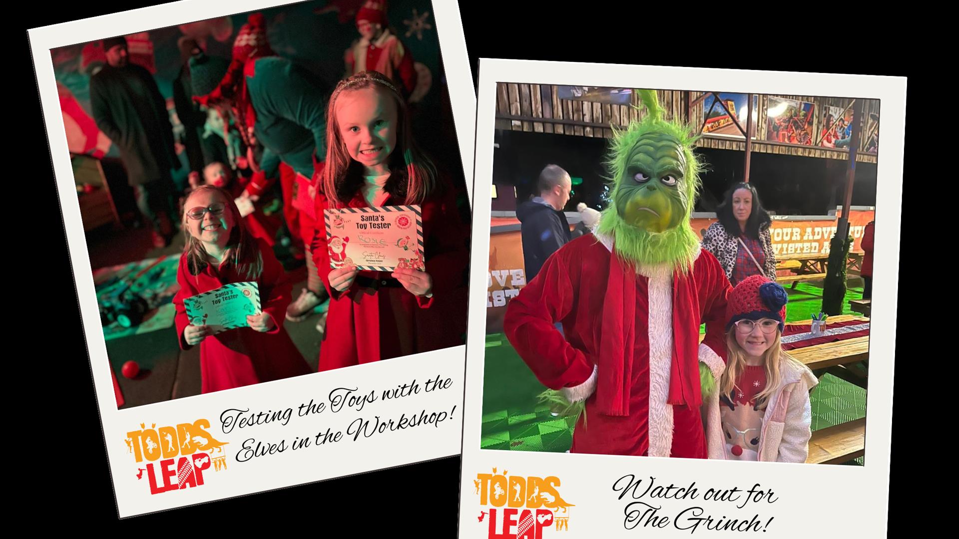 Santa's helpers and meeting the Grinch