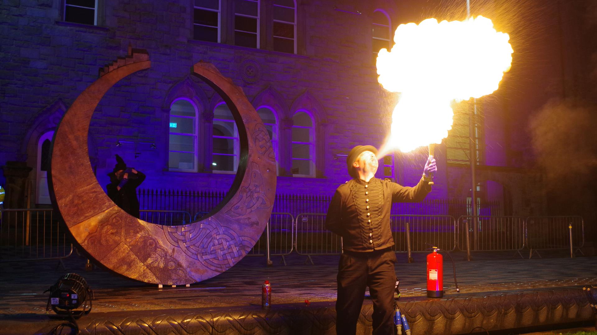 Image of fire juggler
