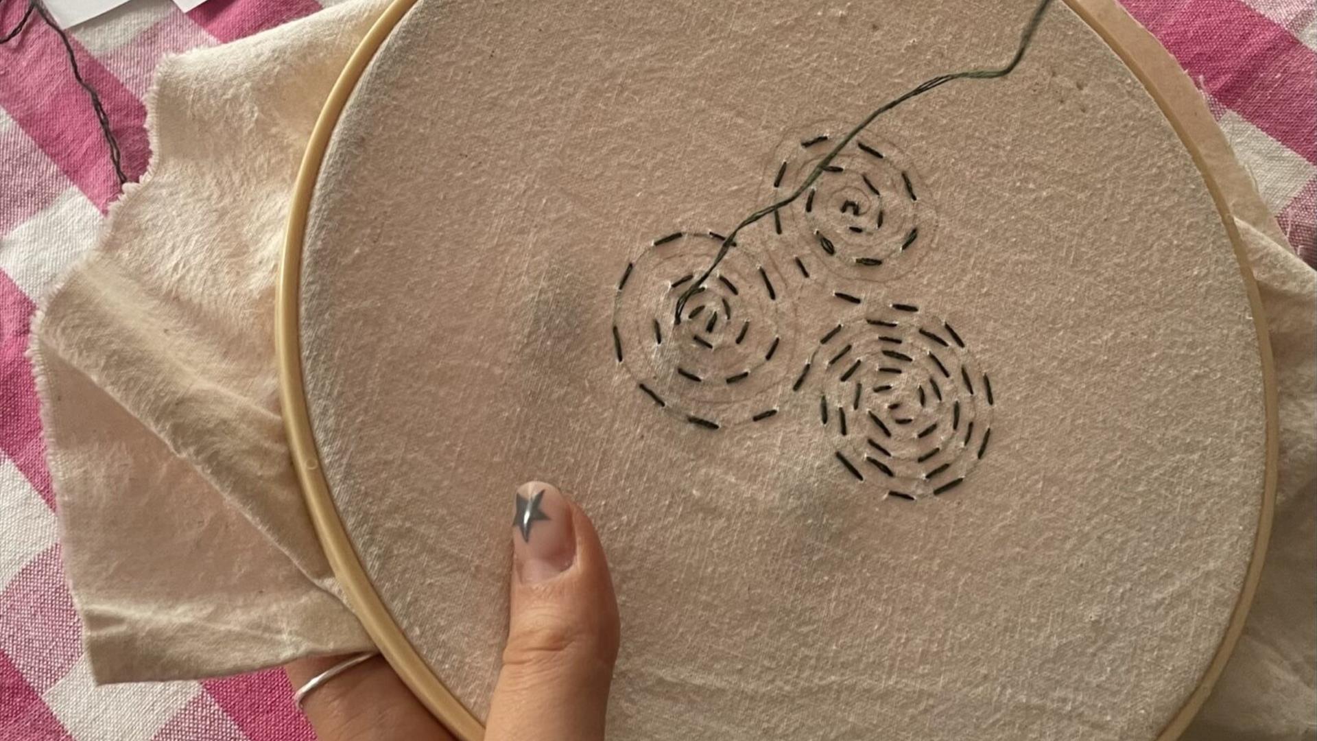 Celtic embroidery at An Coire