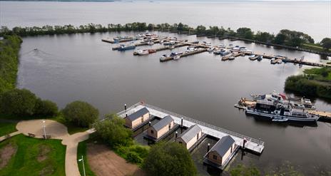 Ariel view of Ballyronan marina