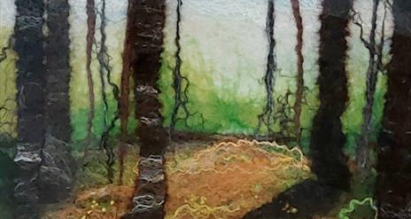 felt image of an Autumn Forest
