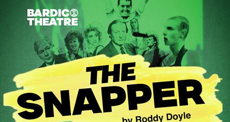 Green background image of the characters with the snapper written in black