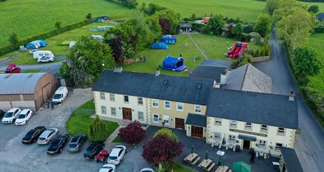 Aerial photo of The Shepherds Rest Camping