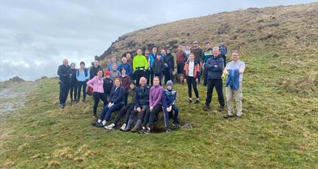 Image of a group of people at the top of Carntogher mountain