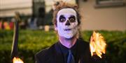 Fire performer at Cookstown Halloween