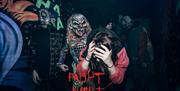 Scary Clown performer at Fright Night