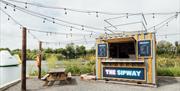 Outdoor seating area and coffee shack