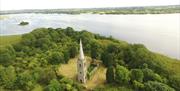 A church on an island on Lough Beg