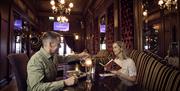 A couple having a meal in a restaurant