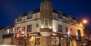 The exterior of the Taaj restaurant In Magherafelt at night