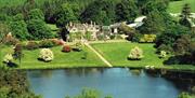 Aerial view of Blessingbourne estate with surrounding greenery and lakes