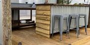 The outside BBQ area
