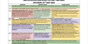 Saturday 16th May Timetable