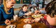 A family having a meal