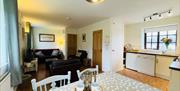 Open-plan dining, kitchen and living area