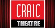 Craic theatre logo in words in front of red curtain