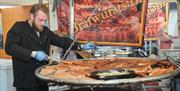 Bratwurst served at Cookstown Continental market