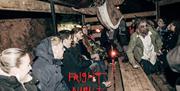 Hay ride cart performance at Fright Night