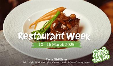 Plate of food promoting Taste Mid Ulster Restaurant Week